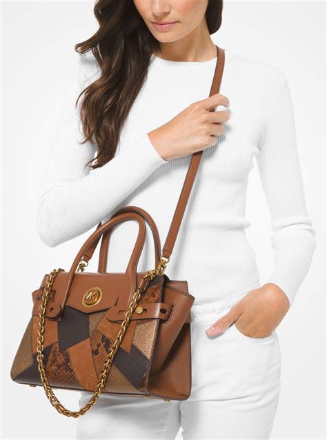 michael kors signature carmen leather shoulder bag|michael kors kensington shoulder bag.